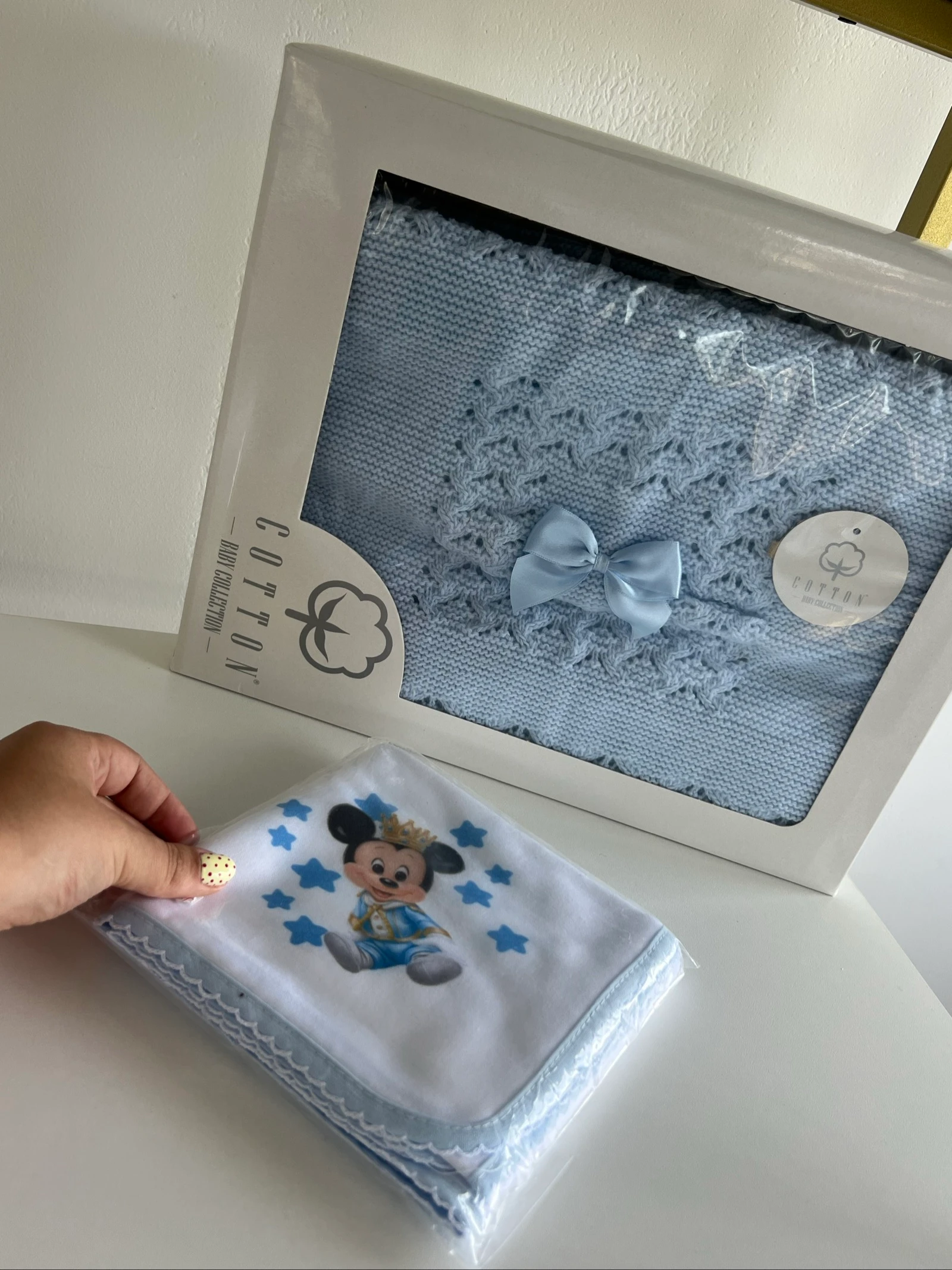 Cobertor de bebê azul + cueva Mickey Prince – photo 2